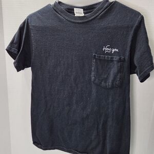 Gildan Dark Gray Tee with Pocket Message